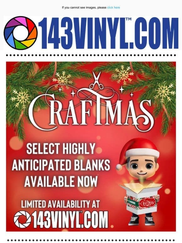 HURRY! Limited Availability Craftmas Items