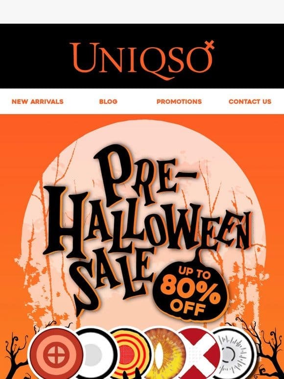 Halloween Pre-Sale: Up to 80% Off + New Cosplay Lenses!