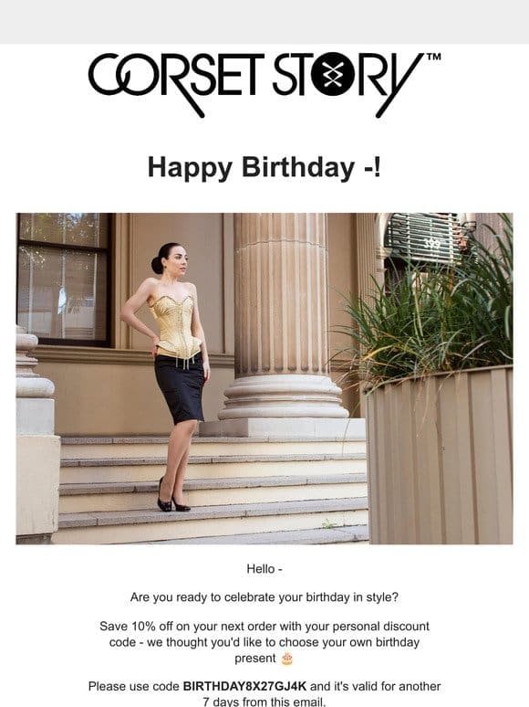 Happy Birthday from Corset Story Ltd!
