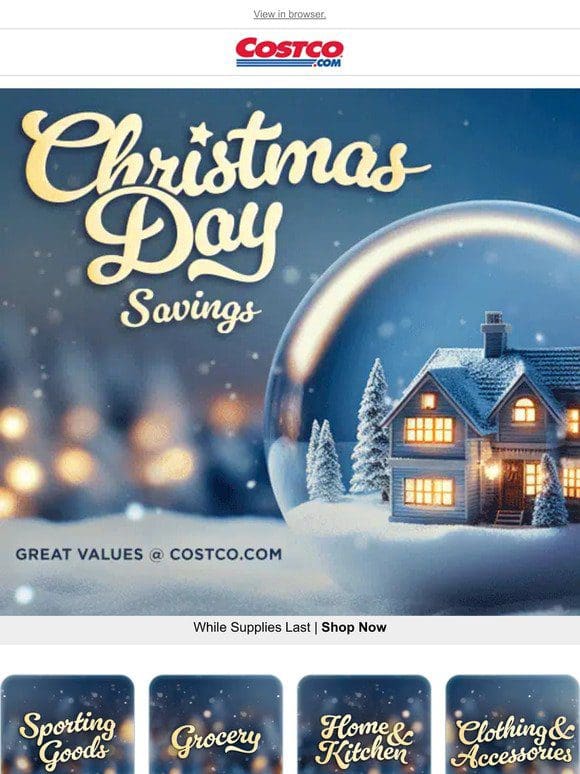 Happy Holidays from Costco.com!