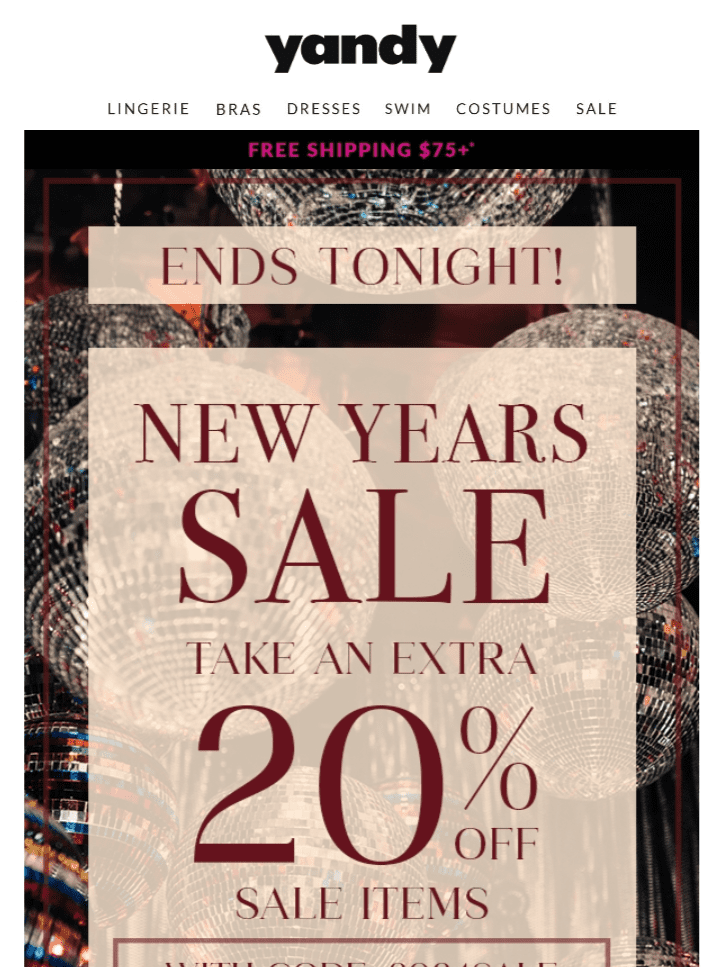 Happy New Year!! Last Chance to Save an Extra 20%