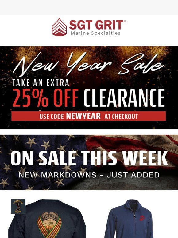 Happy New Years Clearance Sale!