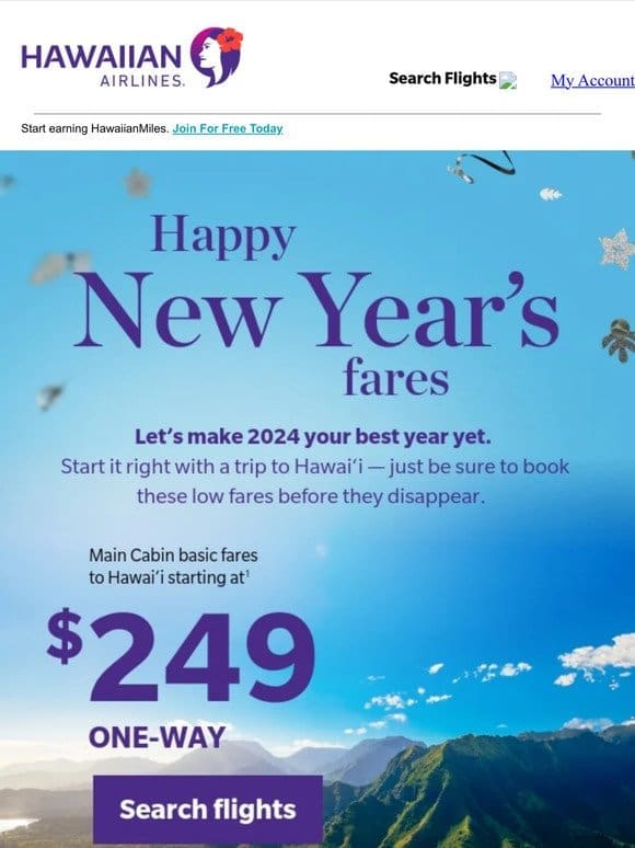 Happy New Year’s fares