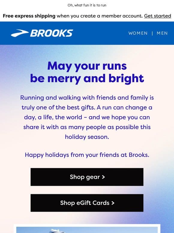 Happy holidays from Brooks