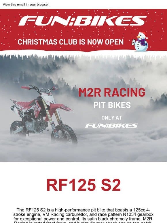 Have You Seen The RF125 S2 Pit Bike?