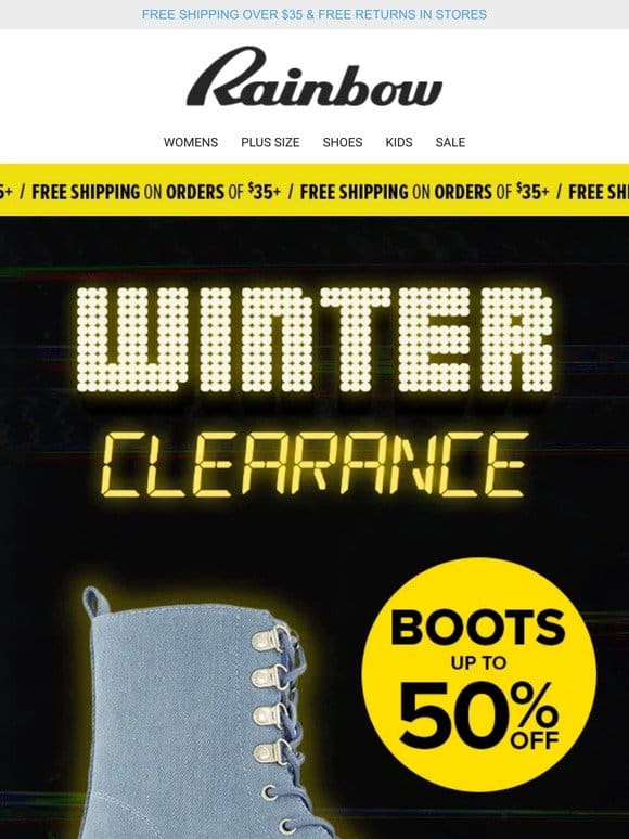 Highly-rated BOOTS up to 50% OFF! ⭐⭐⭐⭐�� Winter Clearance