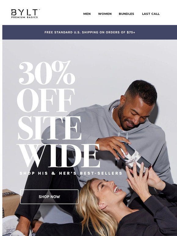 His & Her Best-Sellers NOW 30% OFF