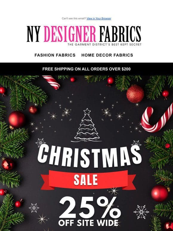 Ho Ho! Christmas Sale still last. Save 25% off Site Wide