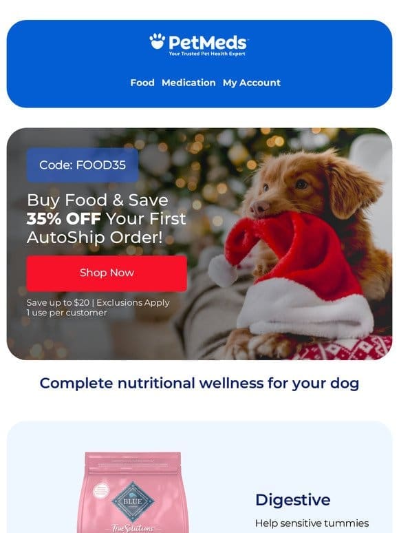 Holiday Cheer: 35% OFF Pet Nutritional Wellness!