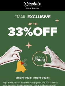 Holiday Countdown: up to 33% OFF!