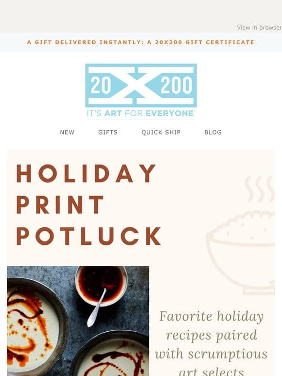 Holiday Print Potluck 2023