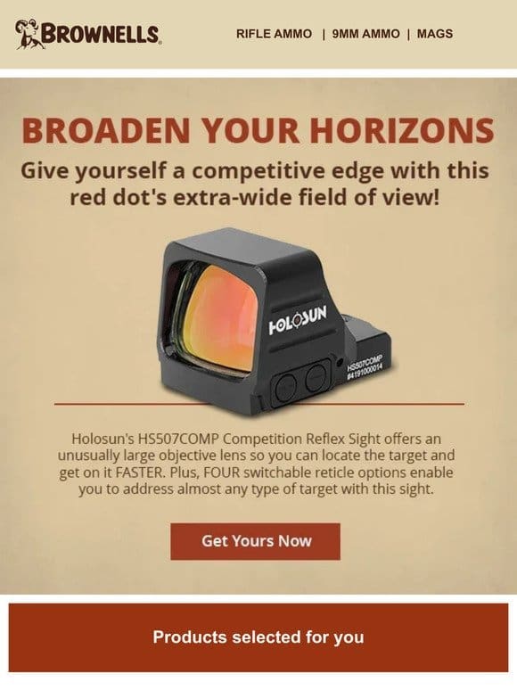 Holosun’s 507Comp sight gives a BIGGER view
