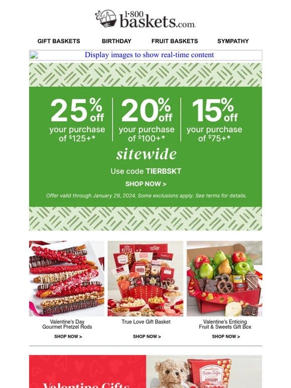 Hooray， sitewide savings up to 25% off start today.