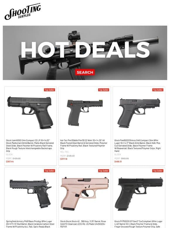 Hot Deals on New Guns. Picked for You!