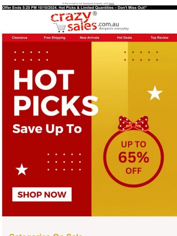 Hot Picks & Limited Quantities – Don’t Miss Out!*