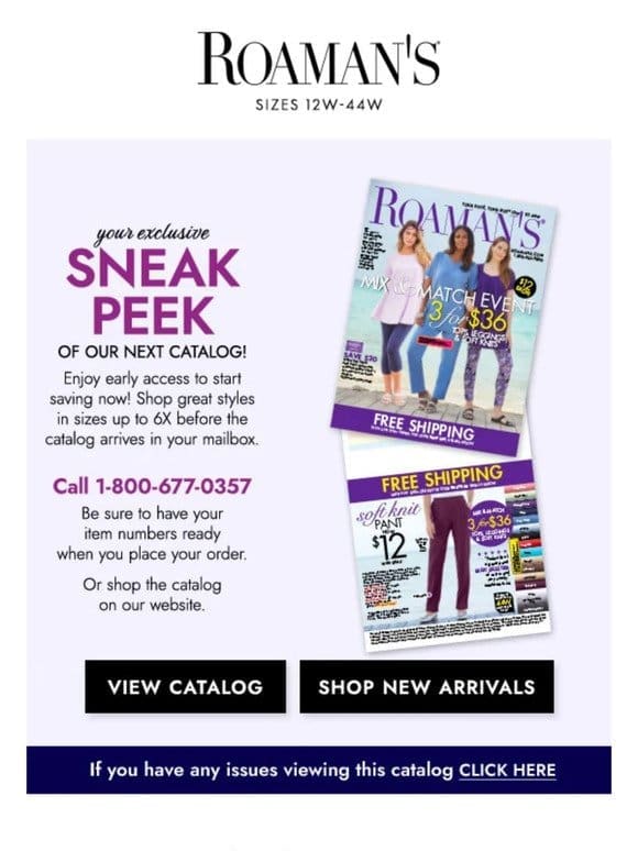 Hot off the press， your sneak peek at our latest catalog!