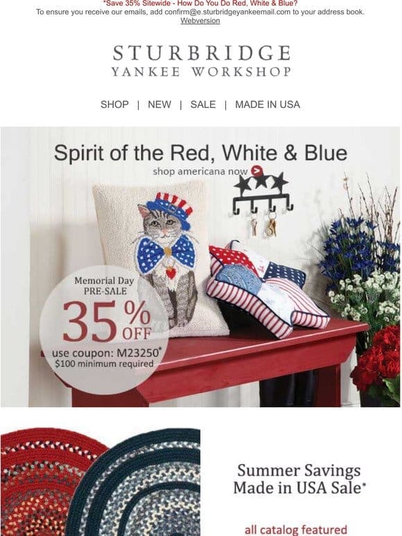 How Do You Do Red， White and Blue? Shop Now With 35% Savings*