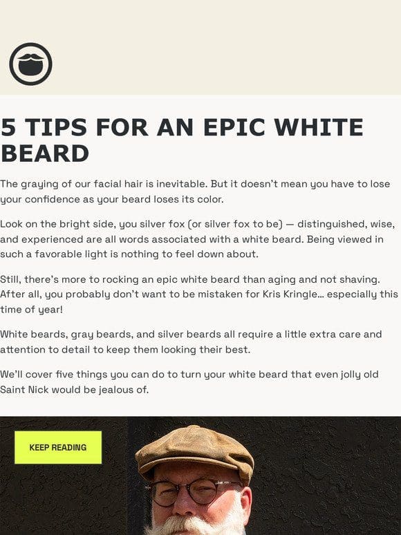 How to rock an epic white beard