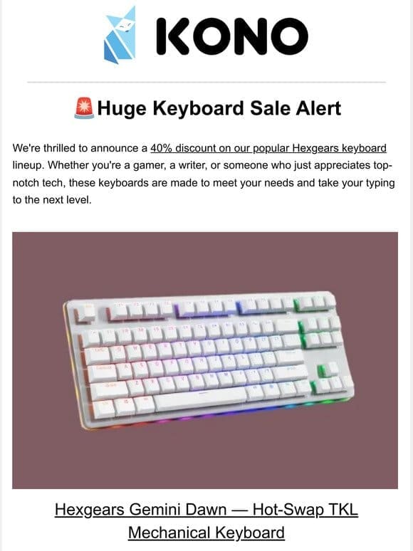 Huge Keyboard Sale Alert