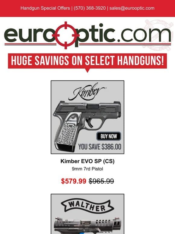 Huge Savings on Select Handguns!