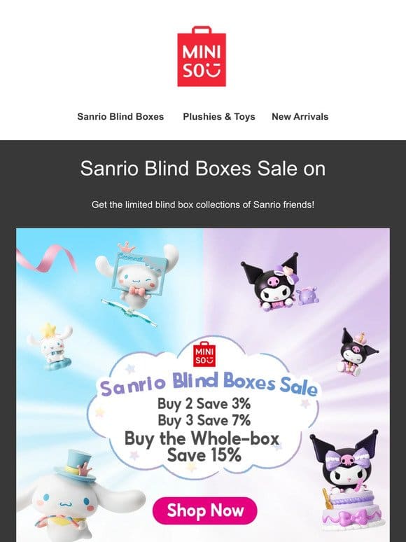 Hurry! Sanrio Blind Boxes Sale On!