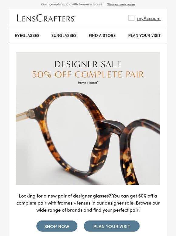 Hurry to get 50% off our designer sale