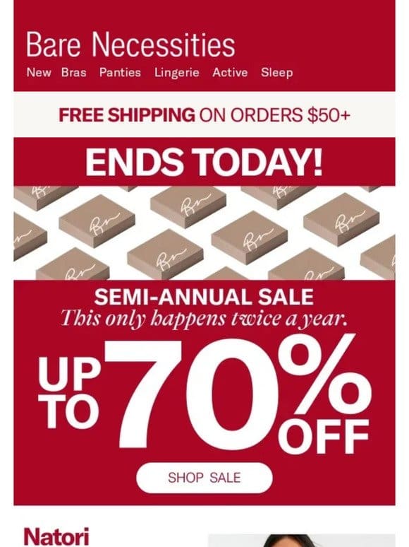 Hurry， Last Call! Semi-Annual Sale Up To 70% Off Ends Today