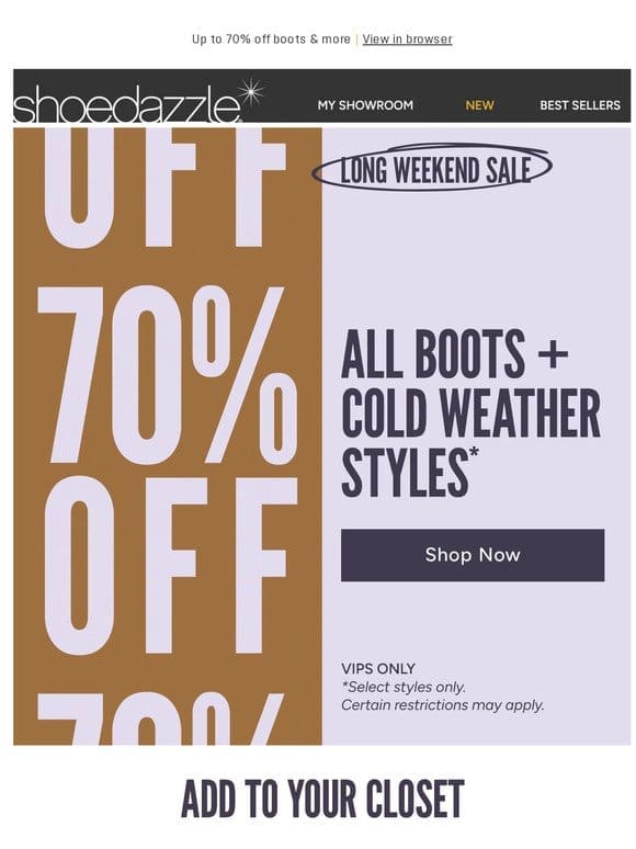 ICYMI: BOOTS ON SALE NOW