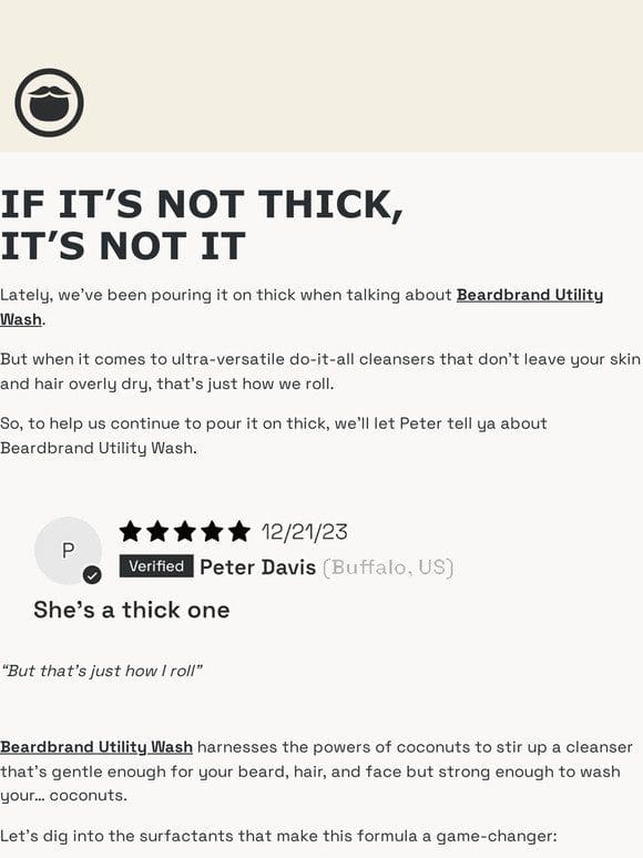 If it’s not thick， it’s not it
