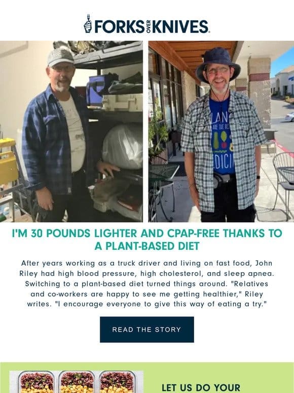 I’m 30 Pounds Lighter and CPAP-Free Thanks to a Plant-Based Diet