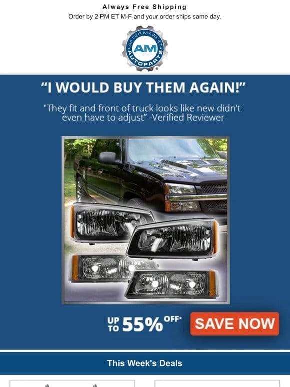 Improve Your Night Vision! Our Headlight Sale Starts Today!