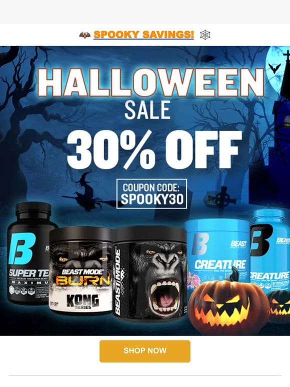 In Case You Missed It! 30% OFF Halloween Sale Extended