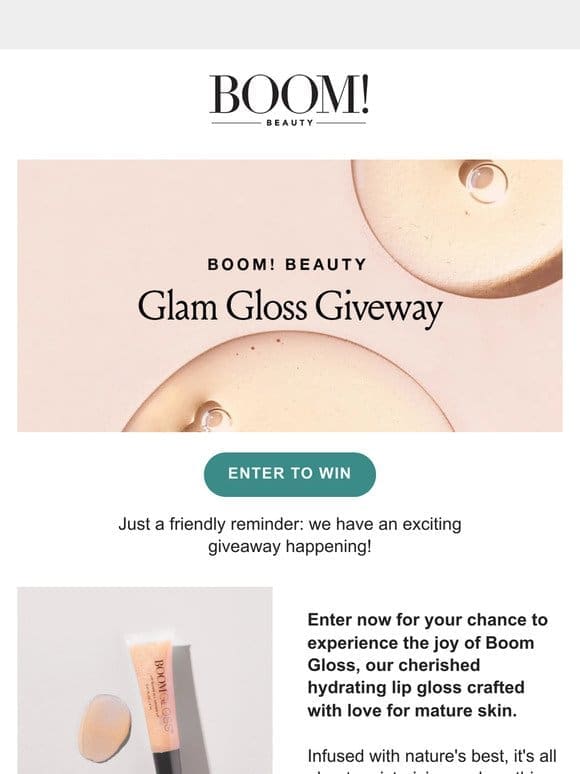 In case you missed it — win a FREE Boom Gloss ✨