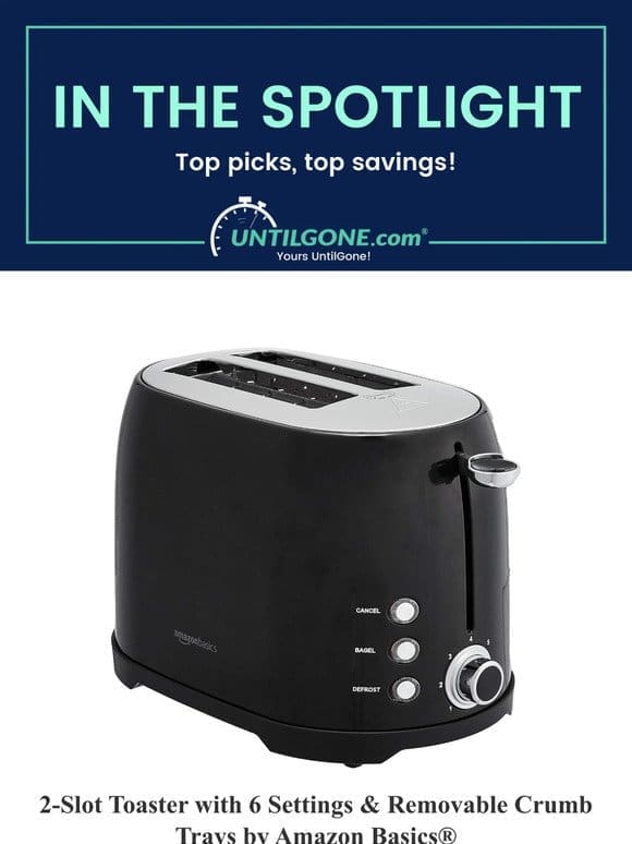 In the Spotlight – 63% OFF 2-Slot Toaster with 6 Settings & Removable Crumb Trays