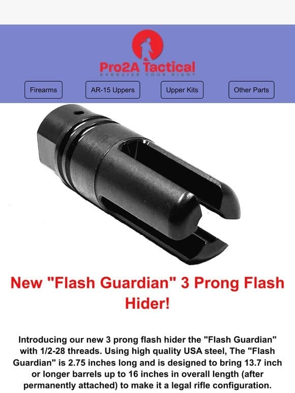 Introducing our “Flash Guardian” 3 Prong Flash Hider!