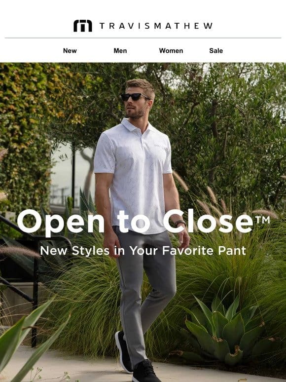 Introducing the Open to Close Tech Chino…