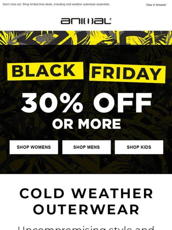It’s Black Friday! 30% Off Or More Off
