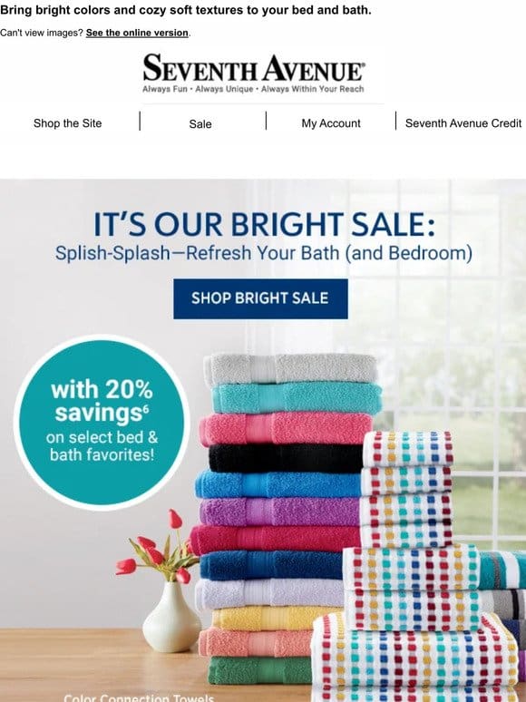 It’s Bright Sale Time – Huge Savings on Bed & Bath Faves!