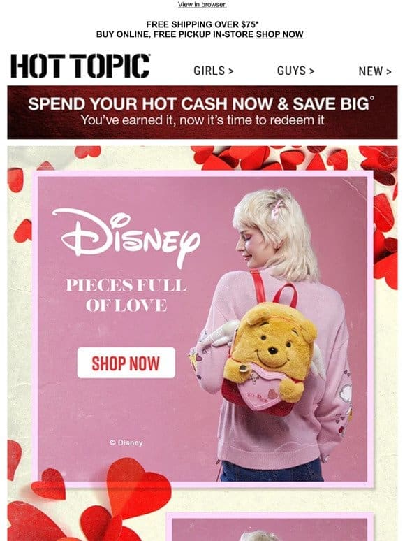 It’s love at first sight with Disney Valentine’s Day styles