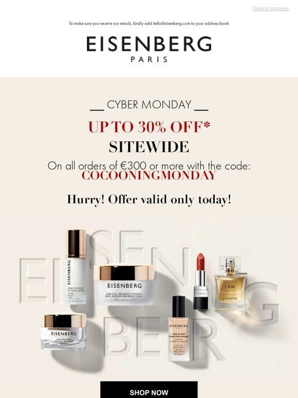 It’s not over yet! Up to 30% off sitewide*!
