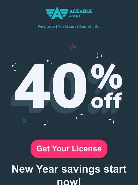 It’s time to celebrate with 40% off!