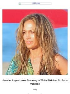 Jennifer Lopez Looks Stunning in White Bikini on St. Barts Vacation