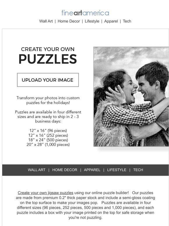 Jigsaw Puzzles for the Holidays – Shop Millions of Designs or Create Your Own!