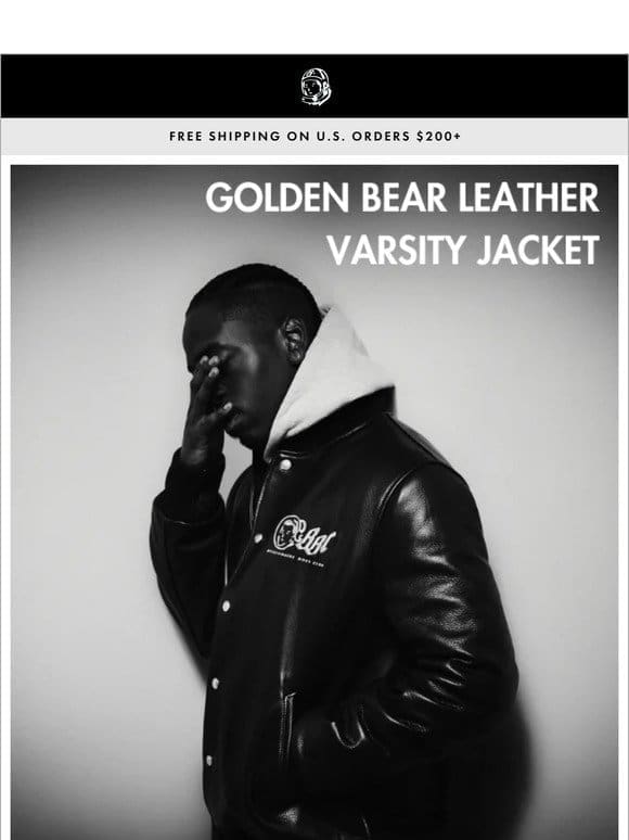 Just Dropped | Golden Bear Leather Varsity Jacket