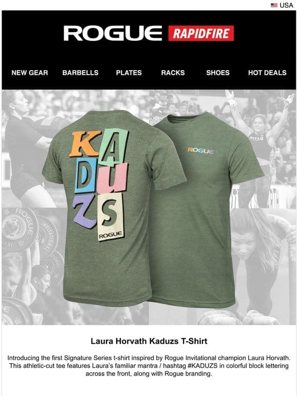 Just Launched: Laura Horvath Kaduzs T-Shirt， TYR CXT-1 Trainers & TYR L-1 Lifter