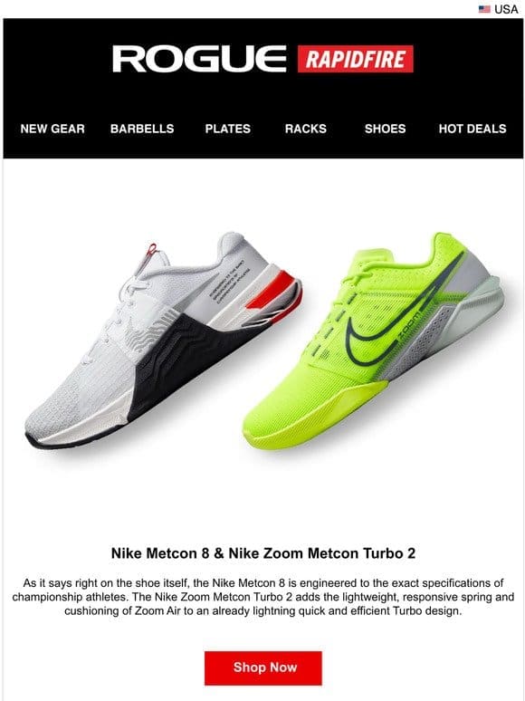 Just Launched: Nike Zoom Metcon Turbo 2， Nike Metcon 8 & RX Frēvo Jump Rope
