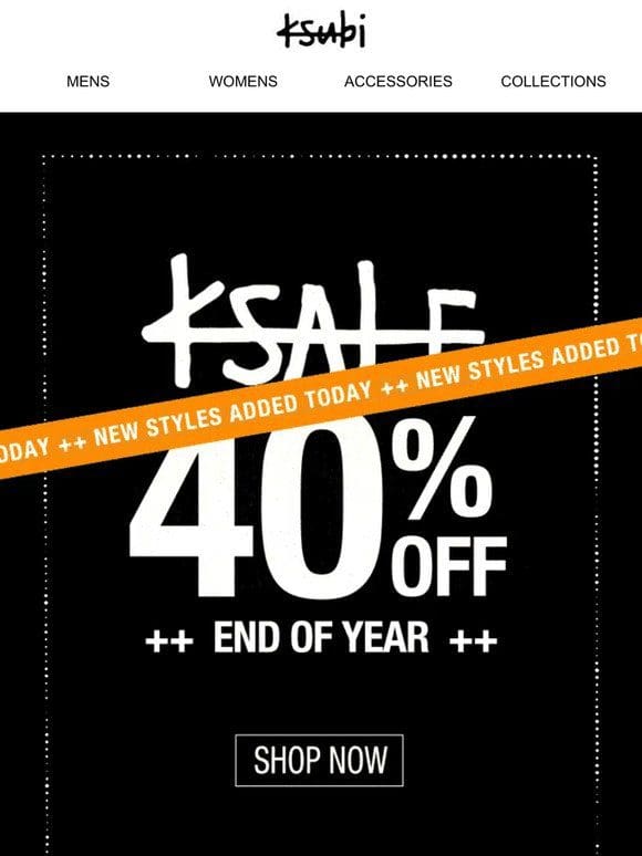++ KSALE 40% OFF – NEW STYLES ADDED TODAY ++
