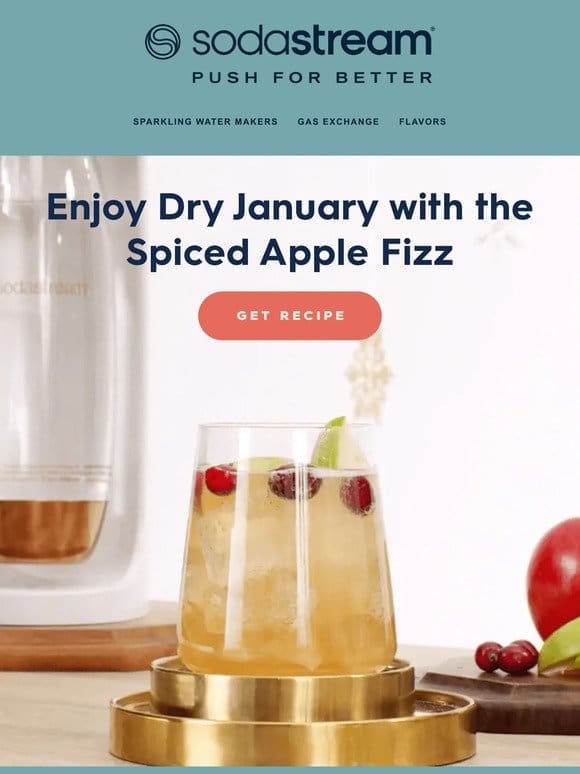 Keep Sparkling with the Spiced Apple Fizz Mocktail