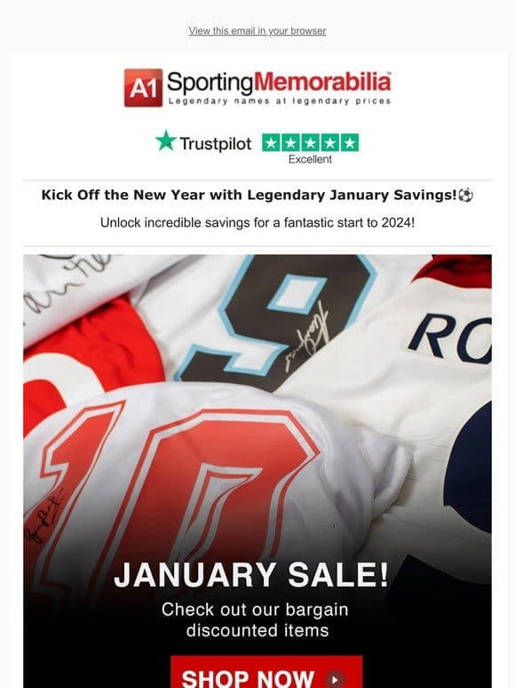 Kick Off the New Year with our January Savings!⚽