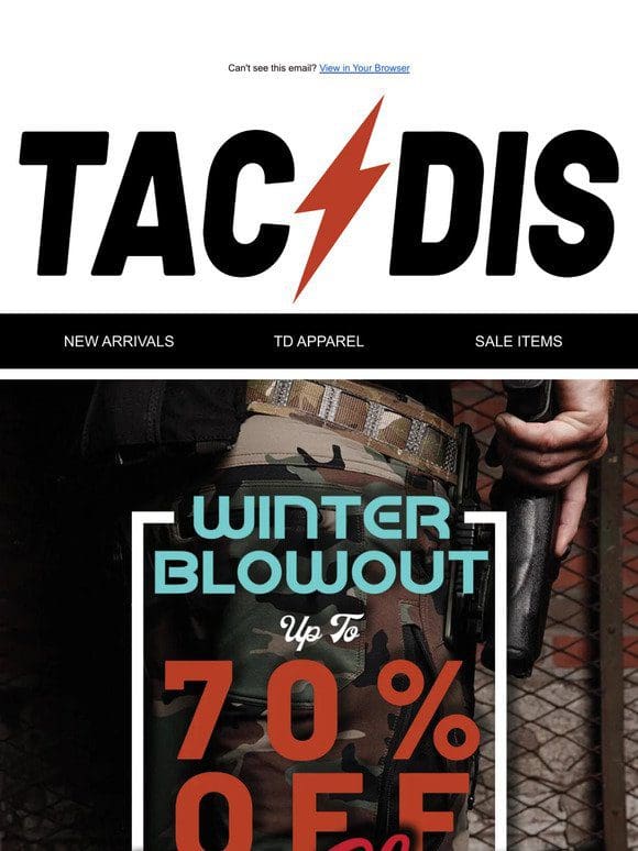 LAST CHANCE: 70% OFF WINTER BLOWOUT